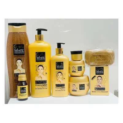 Gluta White USA Formulated Skincare Set |Provides deep hydration | Soap, Cream, Lotion & Cleanse