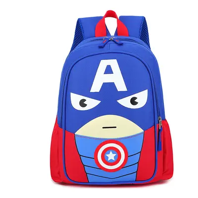 (Captain America) Kids Superhero Backpack Spiderman Superman School Book Bag Rucksack