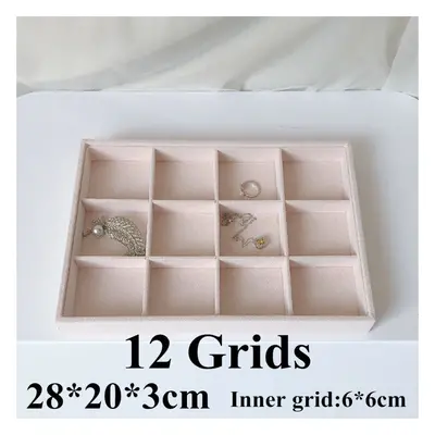 () Jewelry Display Organizer Box Storage Showcase Necklaces Earrings Ring Tray