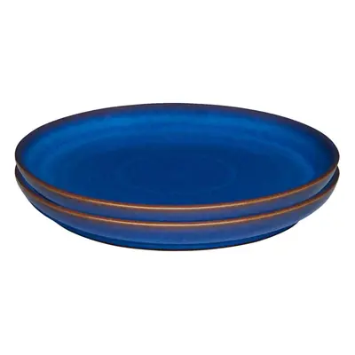 - Imperial Blue Medium Plates Set of - Dishwasher Microwave Safe Crockery 21cm - Royal Blue Coup