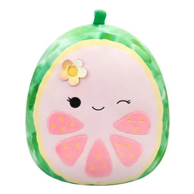 Squishmallows Original 16-Inch Lena Pink Guava Fruit with Flower - Official Jazwares Large Plush