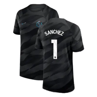 (MB) Chelsea Home Goalkeeper Shirt (Black) - Kids (Sanchez 1)