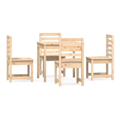 (natural pine) vidaXL Garden Dining Set Patio Table and Chair Wooden Piece Solid Wood Pine