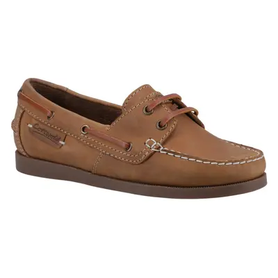 (Brown, (Adults')) Cotswold Waterlane Leather Women's Camel Boat Shoes