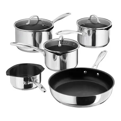 Stellar Non-Stick Piece Draining Saucepan Set