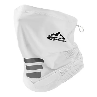 (White) Multifunctional Bandana Face Scarf UV Protection Windproof An-dust Neck Gaiter Headwear 