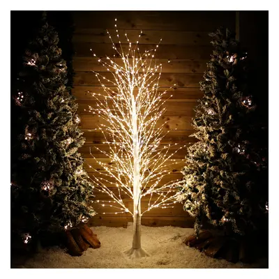 6ft (1.8m) White Modelling Micro Dot Tree with 1,300 Twinkling LEDs in Warm white