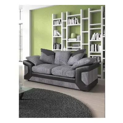 (2 Seater) Enzo Jumbo Cord sofa Suite Grey + Set