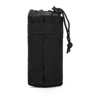 (Black) Water Bottle Carrier 500ml Outdoor Molle Pouch Bag for Camping Hiking Traveling with Sho