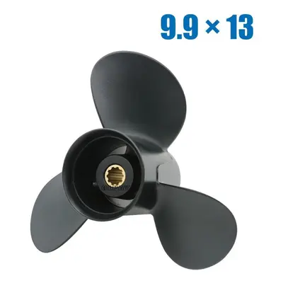 (black, China) Propeller 9.9x13 For Tohatsu 20hp-30hp Blades Aluminum Alloy Propeller Tooth 346-