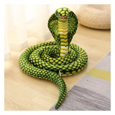 (green, 240cm) 240cm Simulation Cobra Plush Toy Giant Long Snakes Stuffed Animal Snake Plushie C