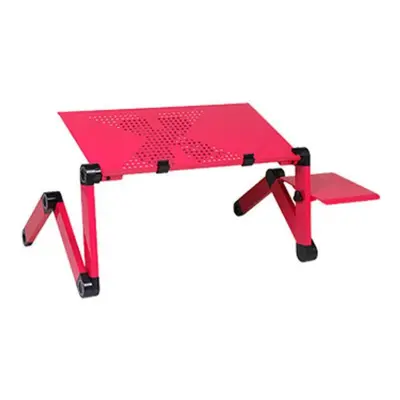 (pink) Laptop Stand Table With Mouse Pad Adjustable Folding Ergonomic Design Stands Notebook Des