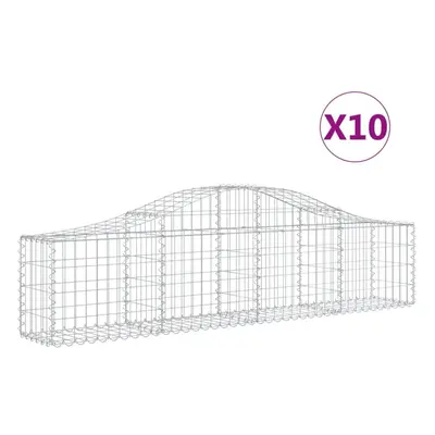 (10 pcs, x x 40/60 cm) vidaXL Arched Gabion Basket Stone Basket Gabion Retaining Wall Galvanised