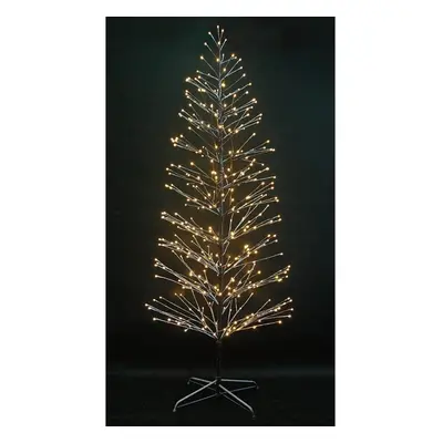 4ft/120cm Pre Lit LED Lights Brown Snowy Twig Tree Indoor Warm White Lights Birch Tree