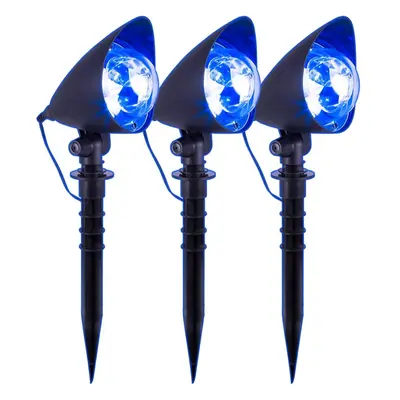 Global Gizmos Projector Stake Lights, Cool Blue