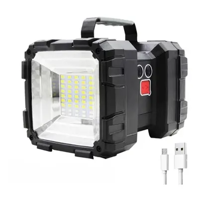 (w846-Large) 40w Led Super Bright Flashilight Usb Rechargeable Double Head Searchlight Handheld 