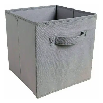 (Grey) 4x Storage Cube Boxes Clothes Organiser Foldable