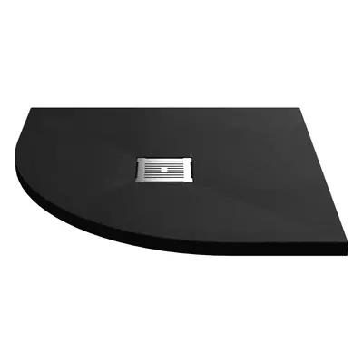 800mm Premium Slimline Quadrant Shower Tray - Slate Black