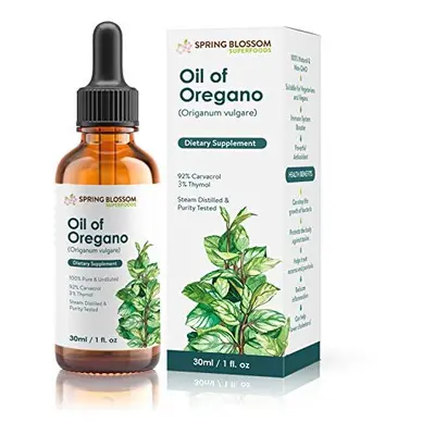 30ml Oregano Oil 100% Pure & Undiluted Min 92% Carvacrol Super-Strength Himalayan Essential Oil 