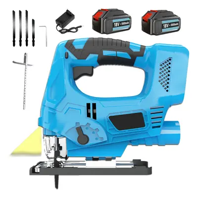 Cordless Brushless Jig Saw Electric jigsaw+2x 5.5A Battery+Charger+4Blade