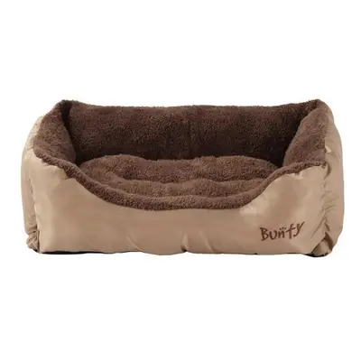 (cream, large) (Brown, 2XL) Bunty Deluxe Dog Bed | Soft Fleece Animal Pet Bed