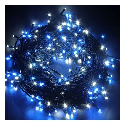 600 LED Blue & White Firefly Fairy Lights with Lighting Modes Static Flickering