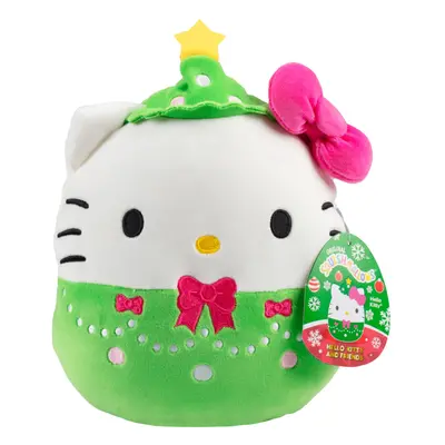 Squishmallows Original 8-Inch Hello Kitty Christmas Tree - Official Jazwares Christmas Plush - C