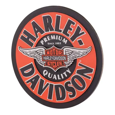 Harley-Davidson Winged Bar & Shield Dimensional Pub Sign Orange HDL-1