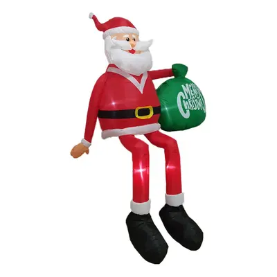 (UK PLUG) 8FT Christmas Inflatables Climbing Santa Decorations Christmas Inflatable Decorations 