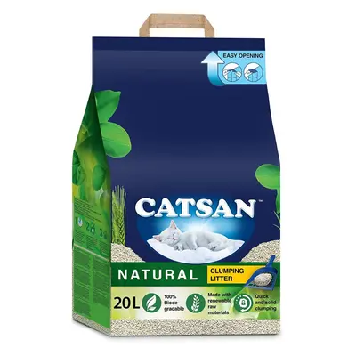 Catsan Natural Clumping Cat Litter, 100% biodegradable, L