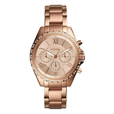 Fossil Women's Modern Courier Quartz Stainless Chronograph Watch Color: Rose Gold (Model: BQ3377