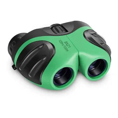 (Green) 8x21 Children Telescope Binoculars Mini Portable Compact Zoom Kid Telescope for Outdoor 