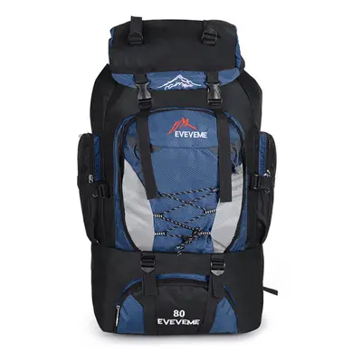 (Dark Blue) 80L Waterproof Tactical Bag Backpack Outdoor Camping Traveling Rucksack Luggage Bag