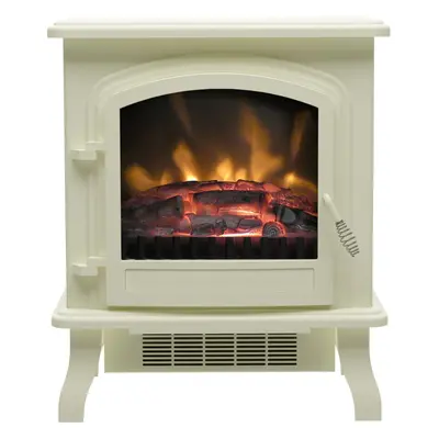 BeModern Colman Log Effect Electric Stove - Cream