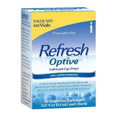 Refresh Optive Lubricant Eye Drops, 0.01 fl oz. Tubes, Count