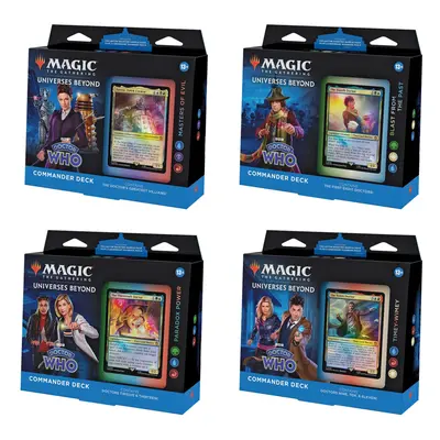 Magic The Gathering Doctor Who Commander Deck Bundle - Includes All