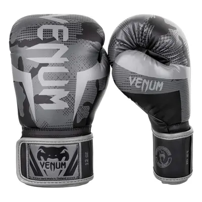 Venum Elite Boxing Gloves - Black/Dark camo - Oz