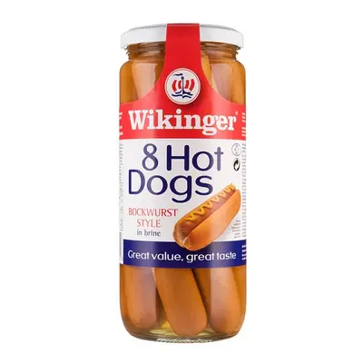 Wikinger Hot Dogs Bockwurst Style in Brine 550g (Case of 12)