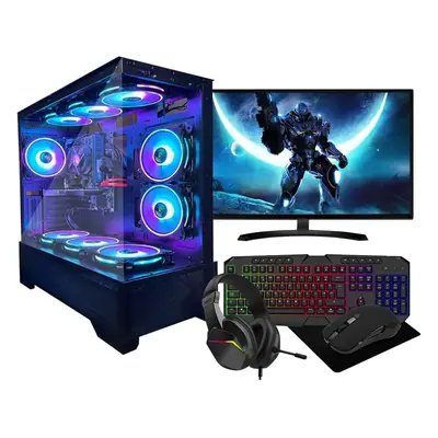 ASC Intel i7 Gaming Tower GT730 2GB Graphics Card 8GB RAM 128GB SSD+500GB HDD 500W 80+ PSU Black