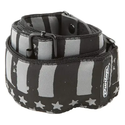 Jim Dunlop Jacquard Stars and Stripes Guitar Strap (D6713) Black Gra