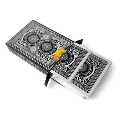 (silver) 24k Gold Silver Pvc Full Plastic Playing Cards Waterproof Durable Poker Cards Game Deck