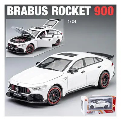 (white, 1:24-size:21.2*8.1*5.8cm) 1/24 Scale Brabus Rocket Diecast Car Model Toy, Pull Back Toy 