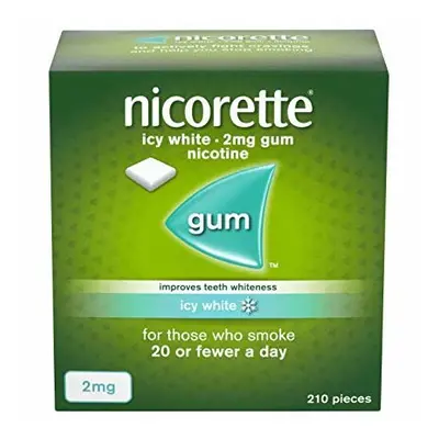 Nicorette Icy White Nicotine Whitening Gum 2mg Pieces