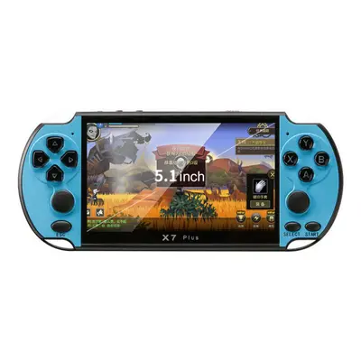 (X7 Plus 5.1'' Blue) Handheld Game Console Player Portable Video Game Consoles Christmas Gift