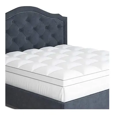 Sleep Mantra Luxury Mattress Topper King Size - Soft and Cool, 100% Pure Cotton, Durable and Wat