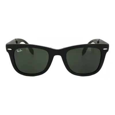 Ray-Ban Sunglasses Folding Wayfarer Matt Black Green 601S Medium 50mm