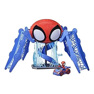 Marvel Spidey and His Amazing Friends Web-Quarters Playset With Lights, Sounds, Spidey and Vehic