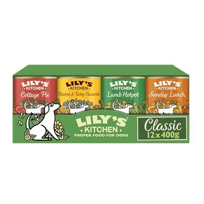 Lily's Kitchen Natural Adult Wet Dog Food Tins Classic Dinners Variety Pack x 400g