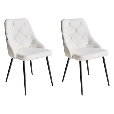 Set of Dining Chairs VALERIE Faux Leather White