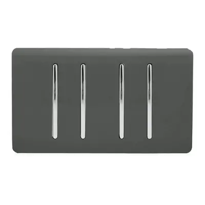 Trendi Gang Way Intermediate Artistic Modern Glossy Amp Rocker Light Switch Charcoal